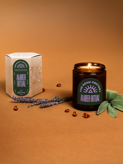 Bougie Amber Ritual - Ambre, sauge & lavande