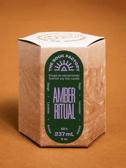 Bougie Amber Ritual - Ambre, sauge & lavande