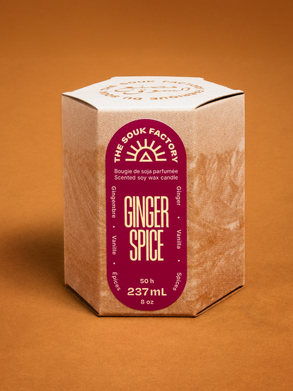 Bougie Ginger Spice - Gingembre, épices & vanille