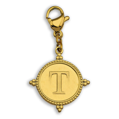 Gold Ornate Alphabet Letter Charms (A–Z) for Necklaces & Bracelets