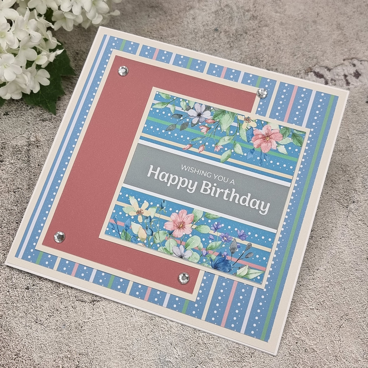 The Paper Boutique Sunny Gardens Cadres et Papiers Inserts pour 15,24 cm x 15,24 cm