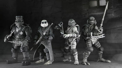 Universal Monsters x Teenage Mutant Ninja Turtles Turtles (Black & White) Action Figure 4-Pack