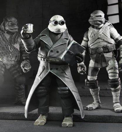 Universal Monsters x Teenage Mutant Ninja Turtles Turtles (Black & White) Action Figure 4-Pack