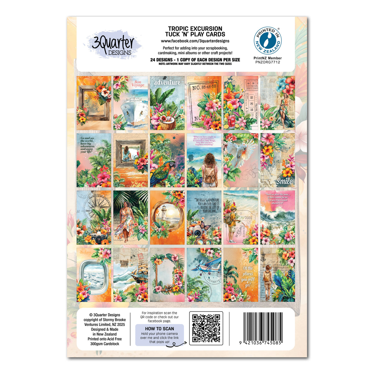 3Quarter Designs Tropic Excursion - Tuck N Play Cards