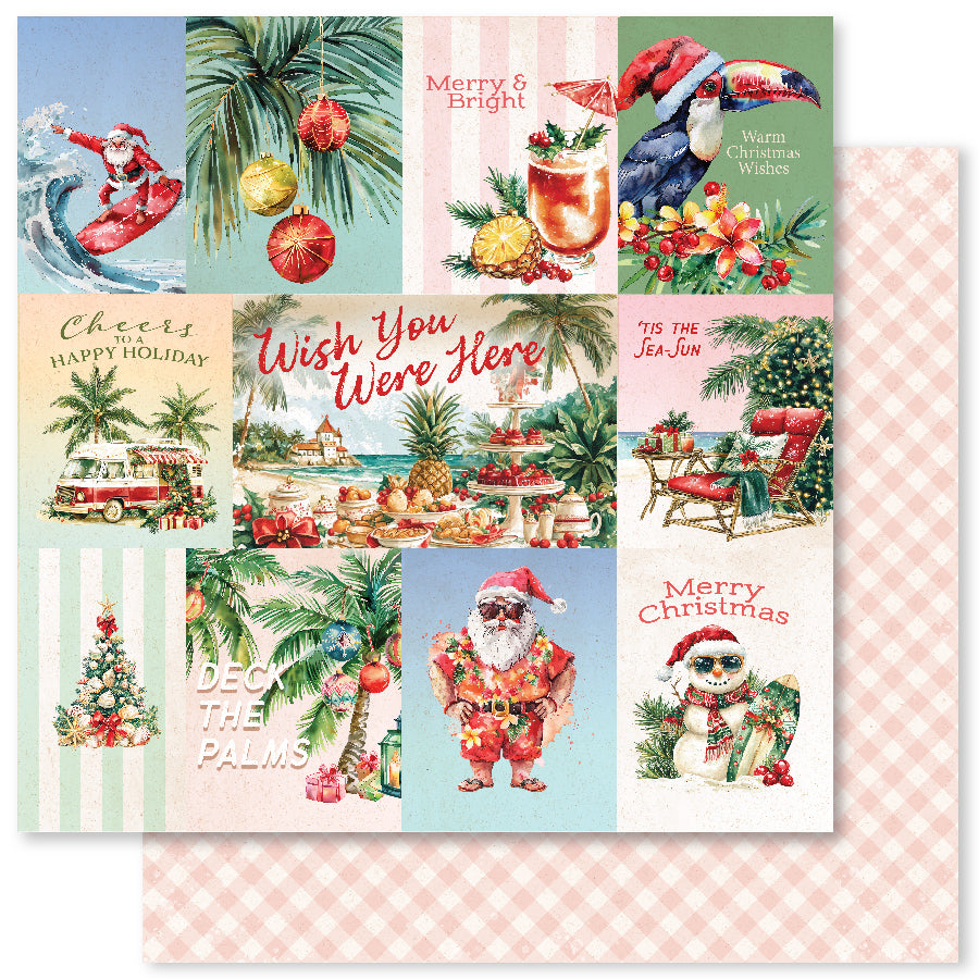 Collection de papiers Noël Tropical 6x6 33135