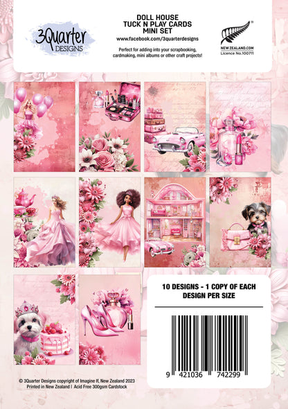 3Quarter Designs Cartes à Jouer et à Ranger pour Maison de Poupée Mini Ensemble