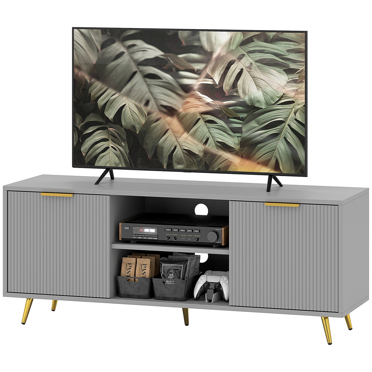 Collins Modern TV Stand for up to 55 Inch TVs-Grey