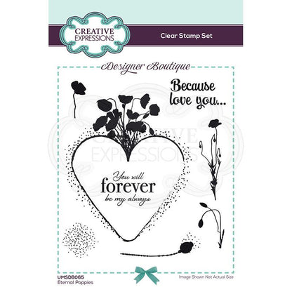 Creative Expressions Designer Boutique Collection Tampons Transparents A6 Coquelicots Éternels