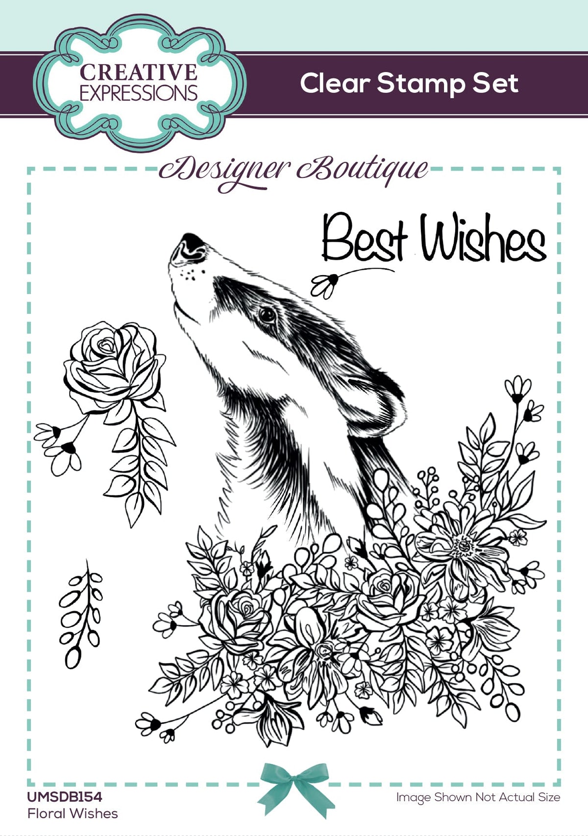 Creative Expressions Designer Boutique Tampons Floraux Vœux 15,2 cm x 10,2 cm