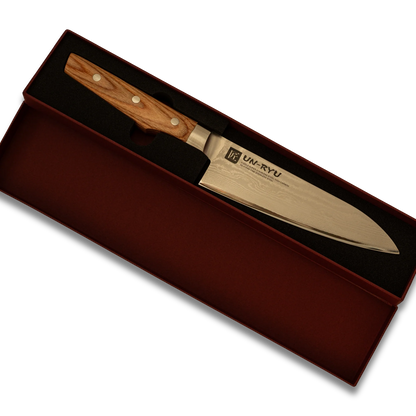 Un-Ryu VG-10 170 mm Santoku Knife 33‑Layer