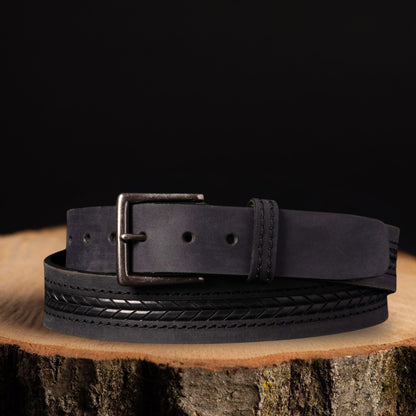 La Ceinture Purpose - Ceinture 100% Cuir Véritable Motif Flèche