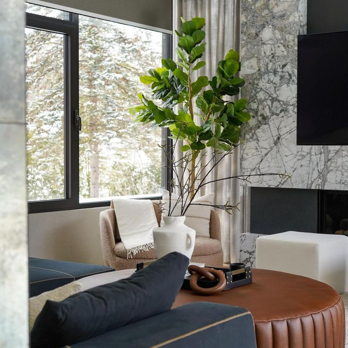 Plante artificielle en pot Ficus Lyrata Mila (plusieurs tailles)