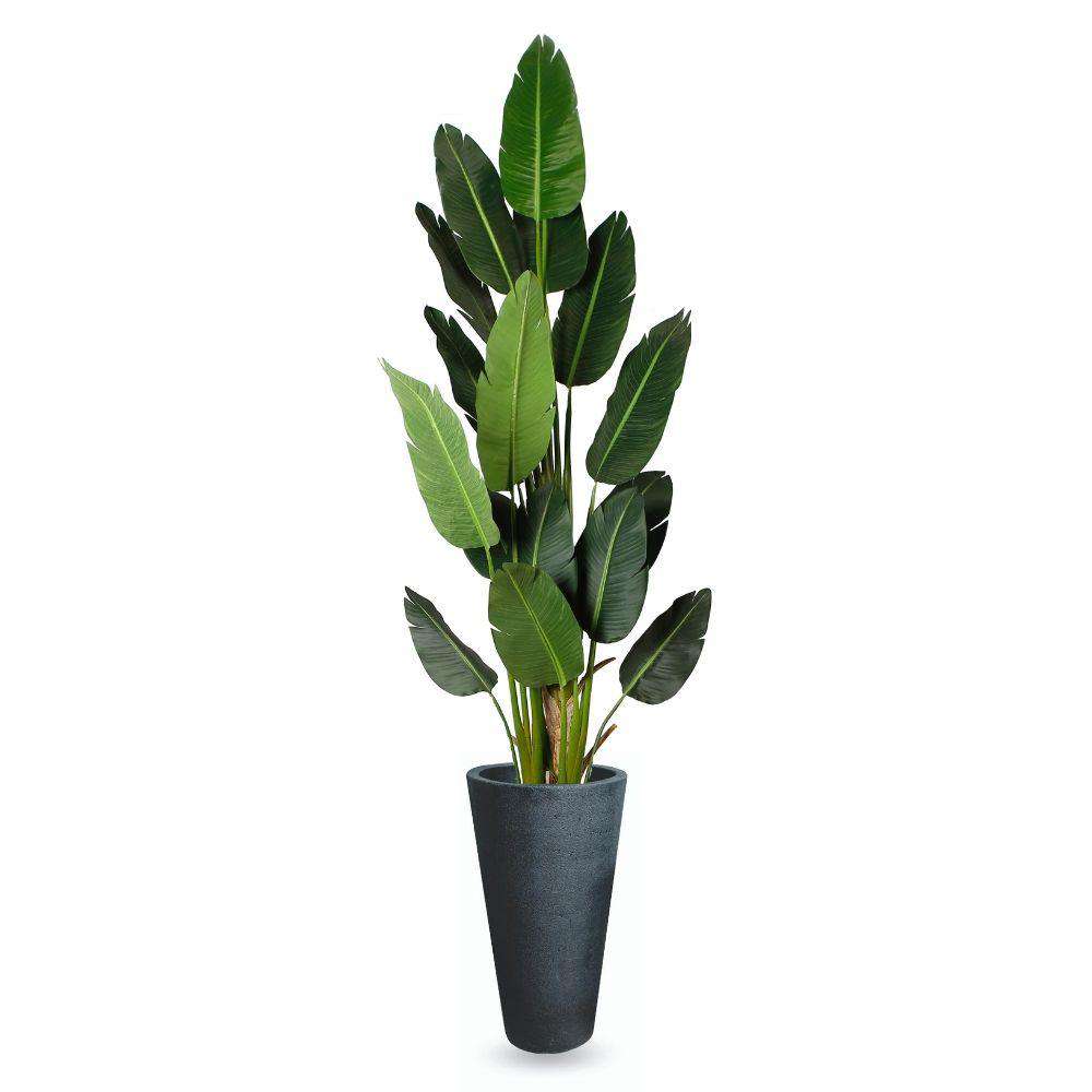 Jardinière Vaneto noire en ciment (plusieurs tailles)