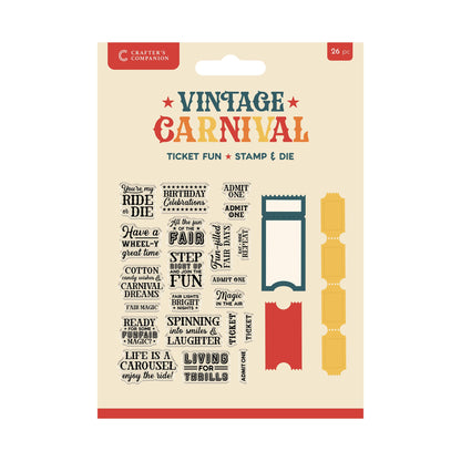 Tampon et matrice Vintage Carnival - Ticket Fun
