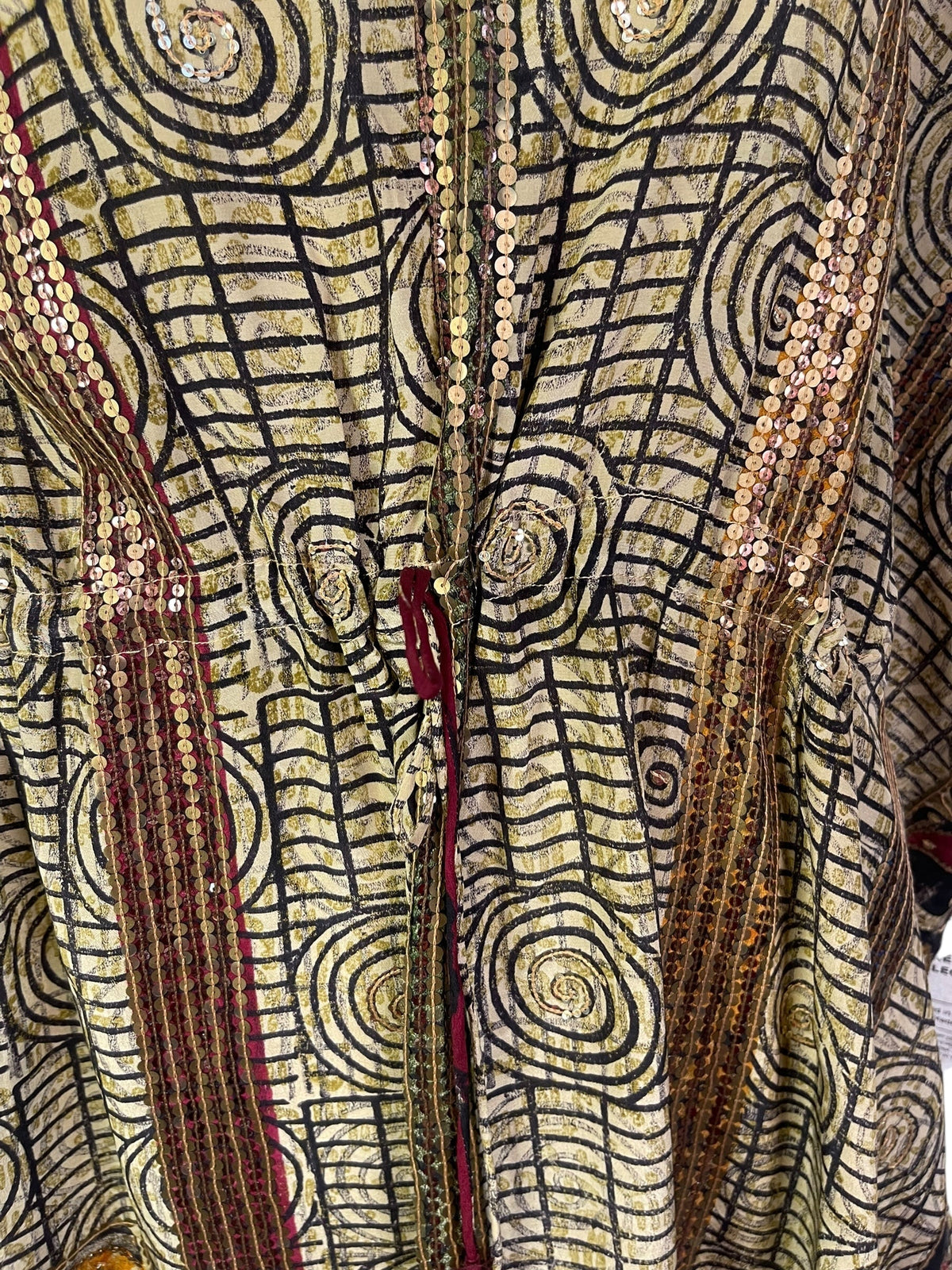 PRC6760 Kaftan long Avatar en pure soie
