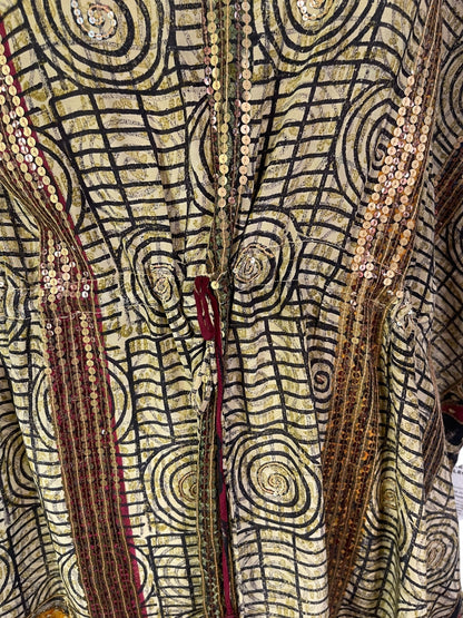PRC6760 Kaftan long Avatar en pure soie