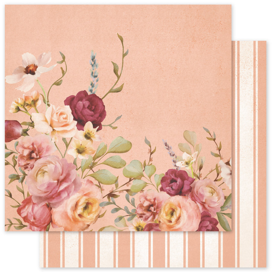 Papiers Vintage Rose Basics F 30,5 x 30,5 cm (Lot de 12) 33639