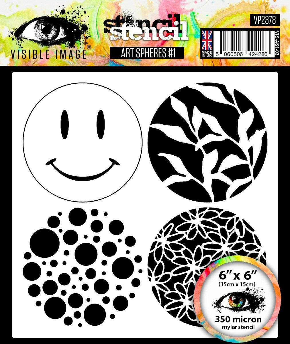 Pochoir Visible Image Art Spheres #1 - 6 x 6