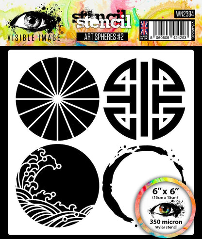 Visible Image Art Spheres #2 Stencil - 6 x 6
