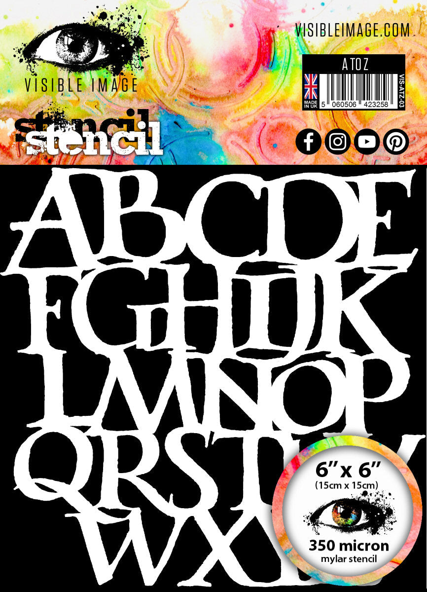 Pochoir alphabet Visible Image - 6 x 6
