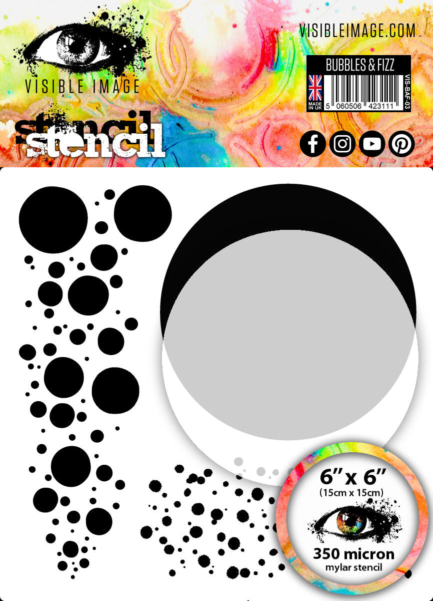 Pochoir Bulles et pétillements Visible Image - 6 x 6