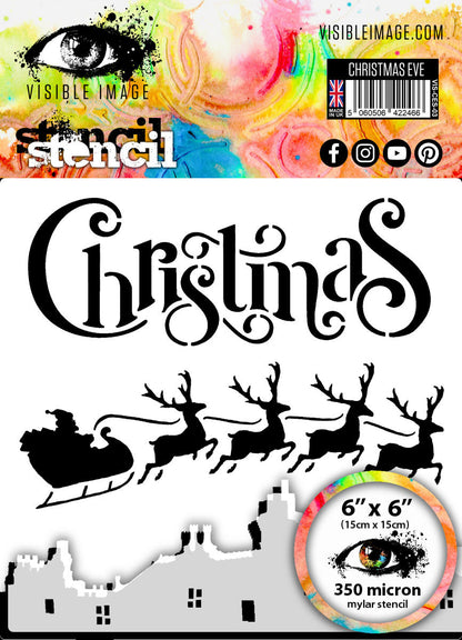 Visible Image Christmas Eve Stencil - 6 x 6