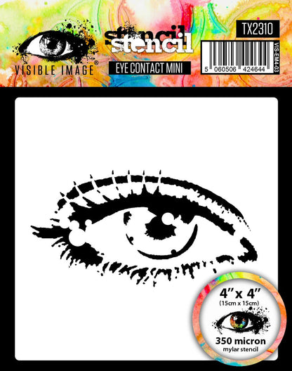 Mini Pochoir Yeux Visibles Regard Fixe - 4 x 4
