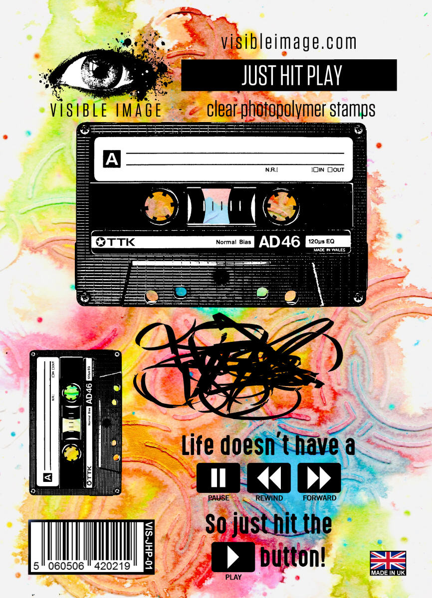 Visible Image Just Hit Play - Planche de tampons A6