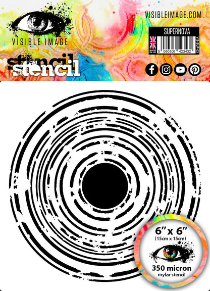 Visible Image Supernova Stencil - 6 x 6