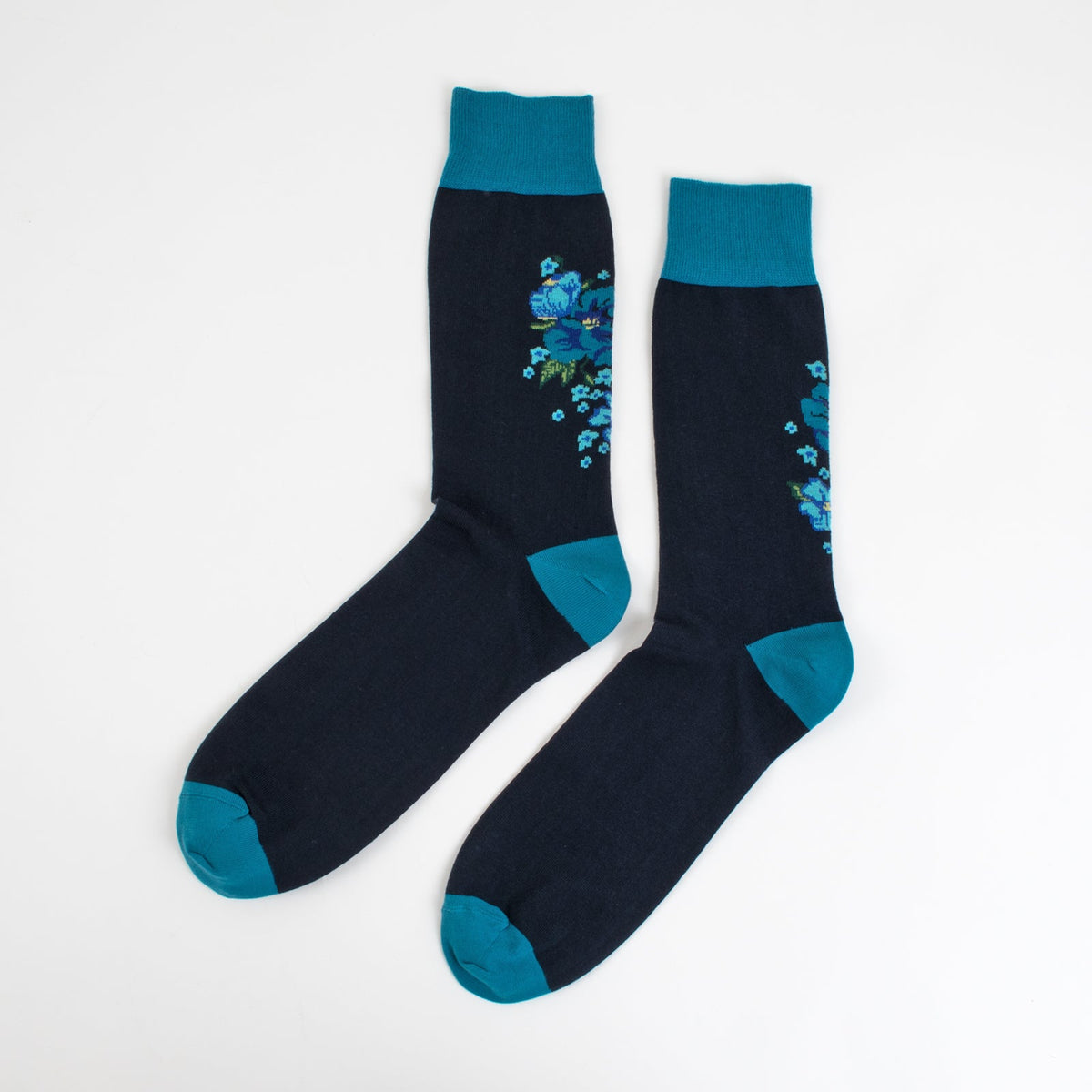Imprimé floral bleu