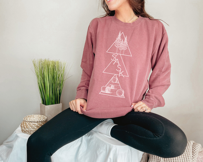 Sweat-shirt unisexe premium Géométrique Saskatchewan | Vêtements Saskatchewan