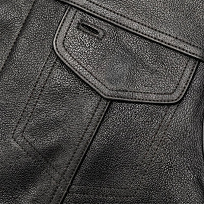Gilet de club en cuir pour homme Open Road