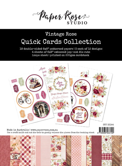 Kit de Cartes Rapides Rose Vintage 33144