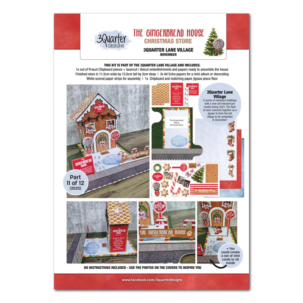 3Quarter Designs Lane Village - Le magasin de Noël « The Gingerbread House »