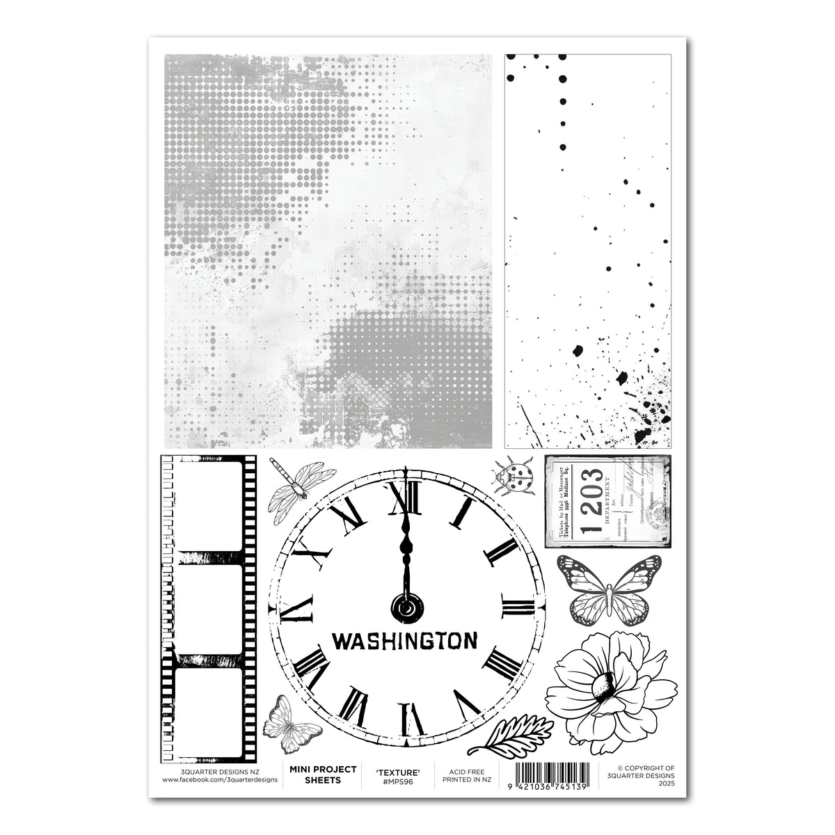 3Quarter Designs Oh Texture - Mini Project Sheet