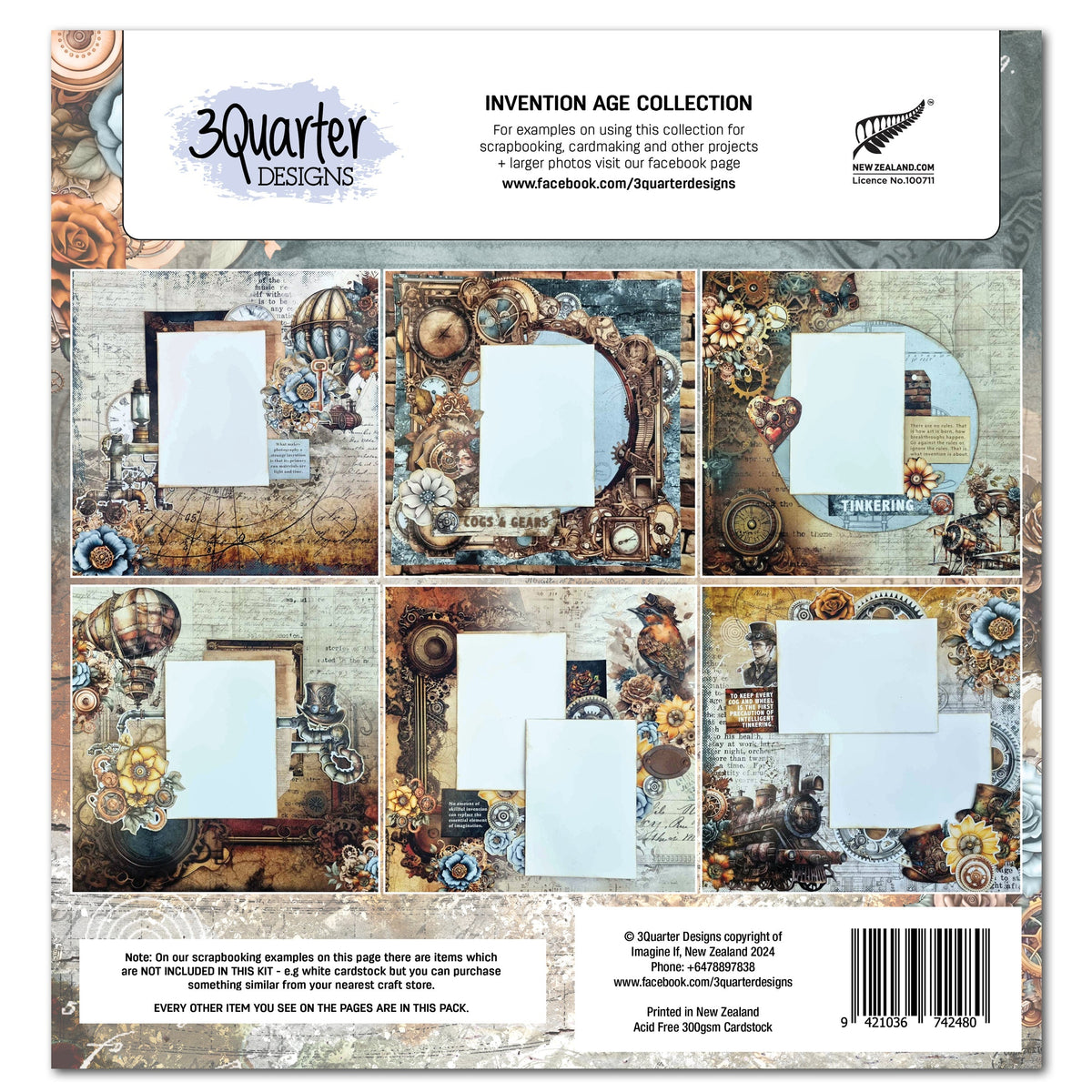Collection de scrapbooking 3Quarter Designs Ciels Célestes 30x30 cm