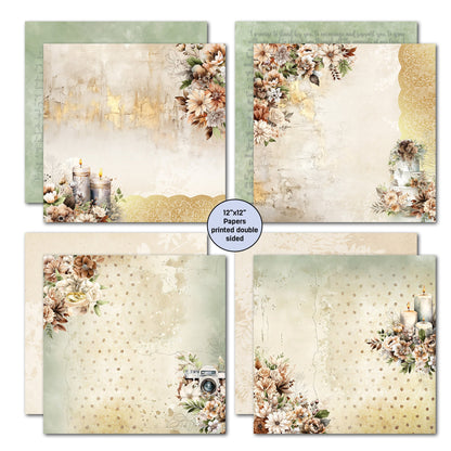 3Quarter Designs Wedded Bliss 12x12 Design Paper & Diecuts Set