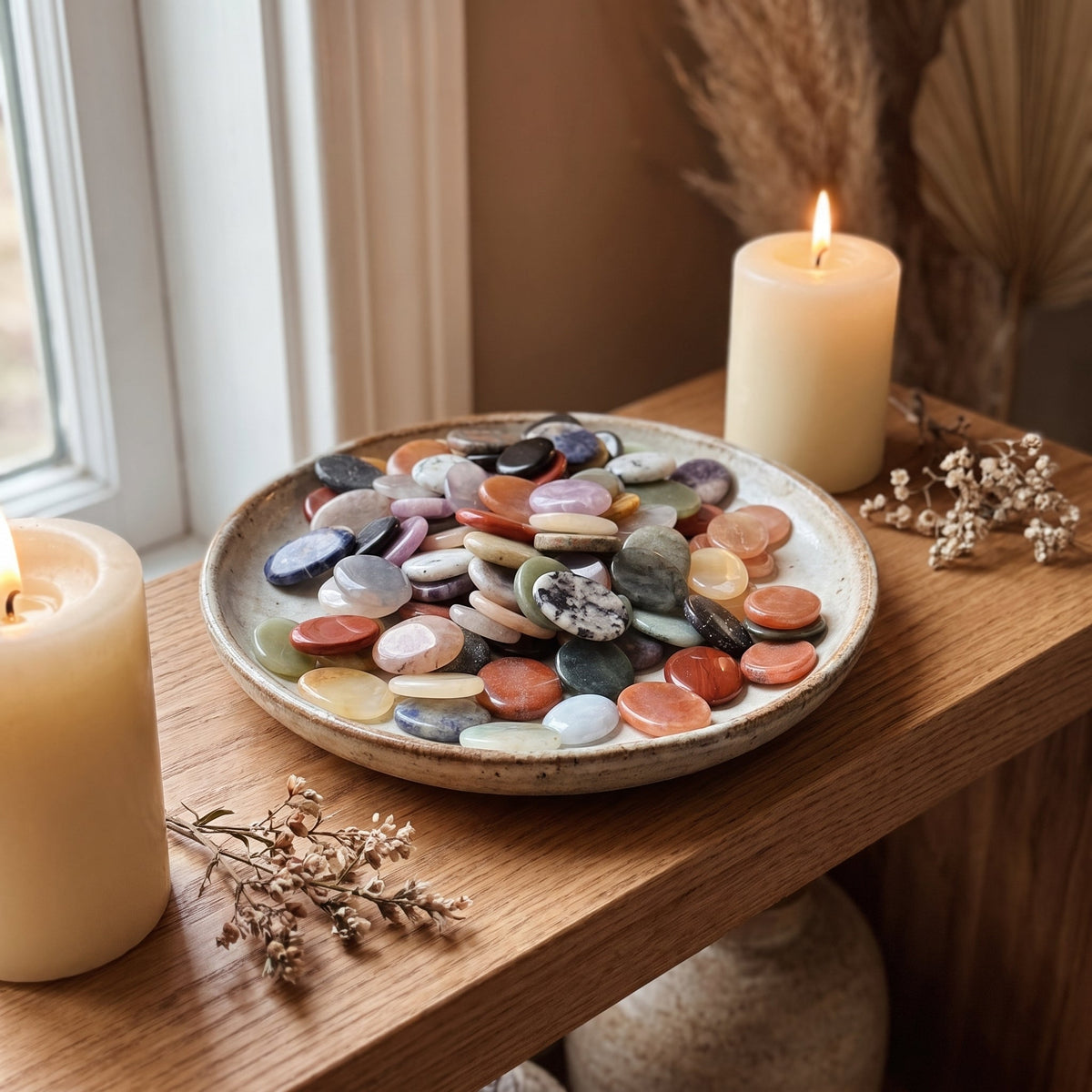 Mixed Stone Worry Stones - 100 Pack