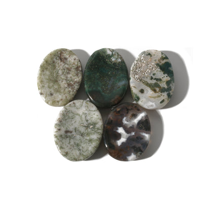 Green Tree Agate Worry Stone - Pack of 5