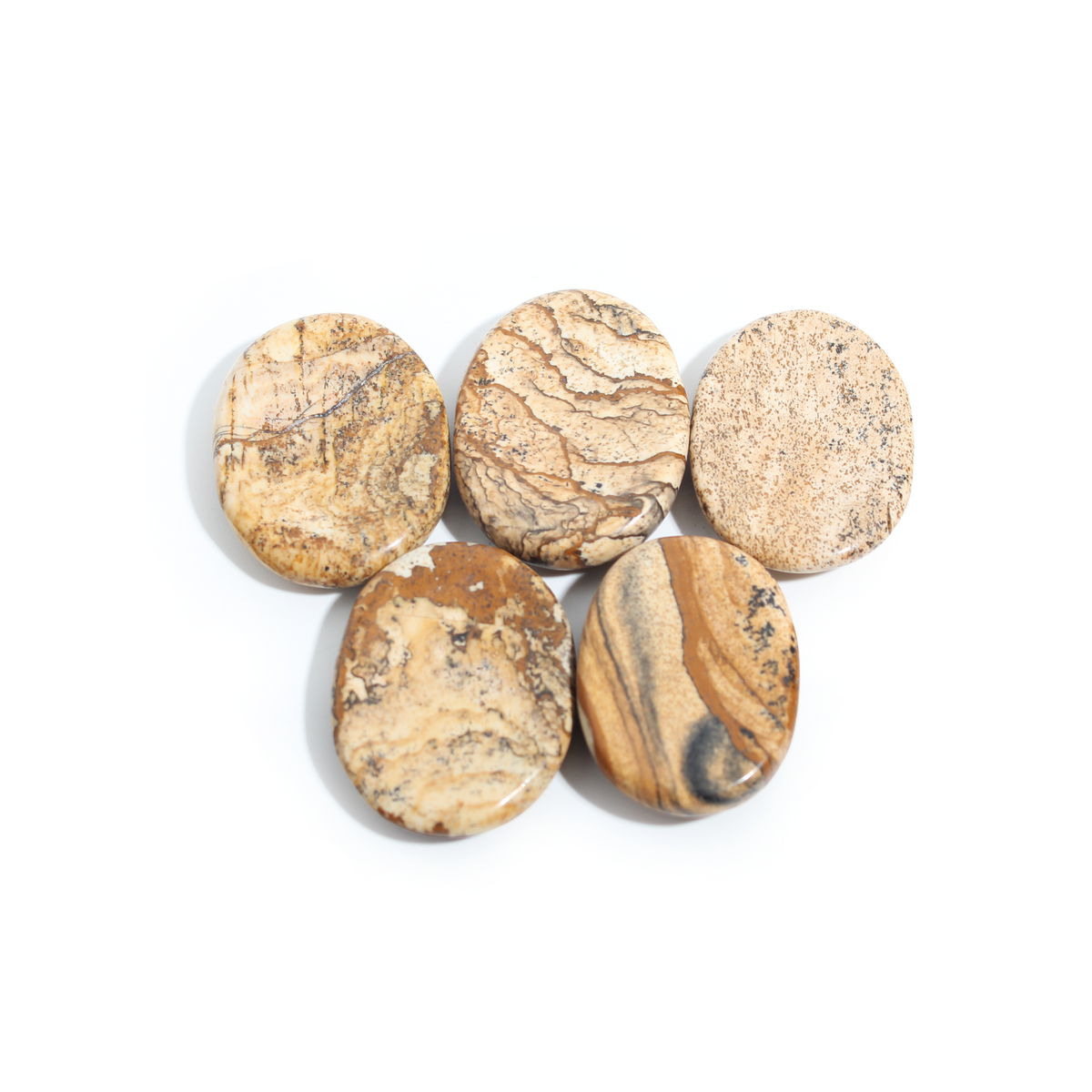 Picture Jasper Worry Stone - 5 Pack