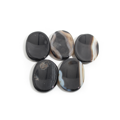 Black Onyx Worry Stone - 5 Pack