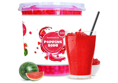 Watermelon Bursting Boba - 7 LB Jar - Popping Boba - Ships Free Within Canada on Orders Above CAD $199