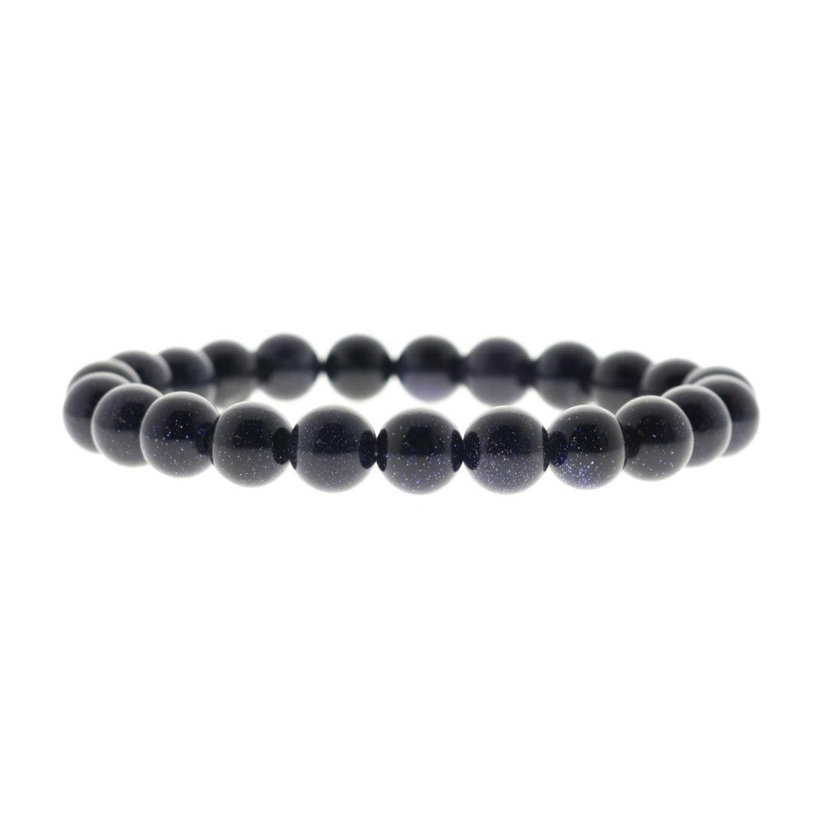 Goldstone Blue Round Bracelet (Synthetic)