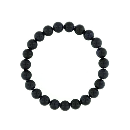 Goldstone Blue Round Bracelet (Synthetic)