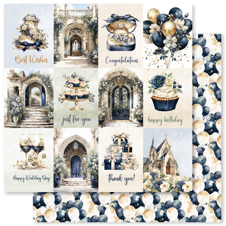 Wedding Blooms E 12x12 Paper (12pc Bulk Pack) 31716