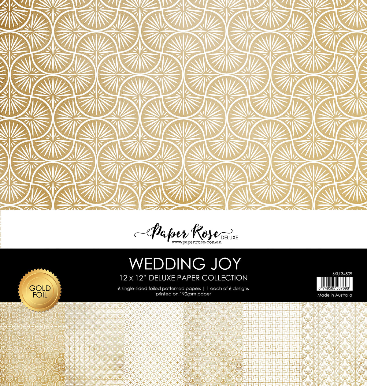 Collection de papier doré Wedding Joy 12x12 34509