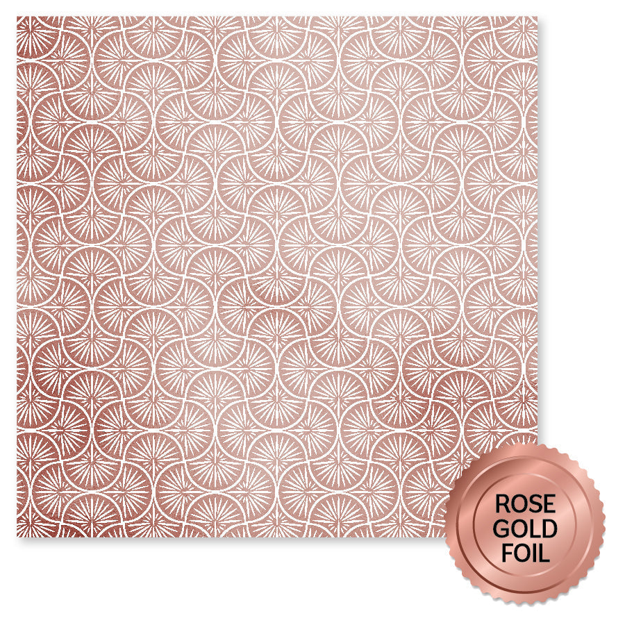 Collection de papiers Feuille d'Or Rose Mariage Joie 30x30 cm 34557