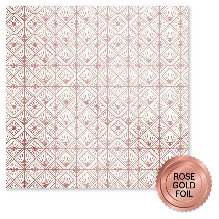 Collection de papiers Feuille d'Or Rose Mariage Joie 30x30 cm 34557