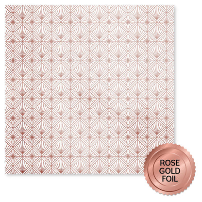 Collection de papiers Feuille d'Or Rose Mariage Joie 30x30 cm 34557