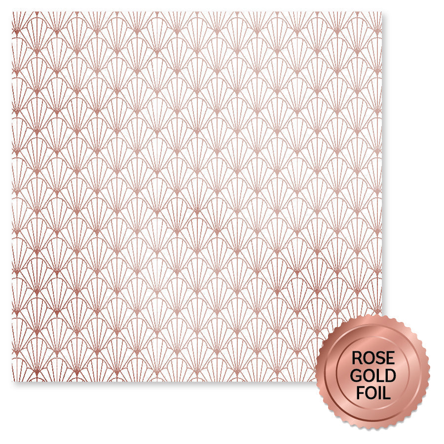 Collection de papiers Feuille d'Or Rose Mariage Joie 30x30 cm 34557